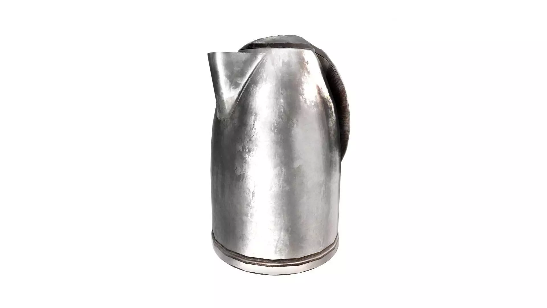 Steel scratched modern electric kettle da1 Low-poly 3D model_0