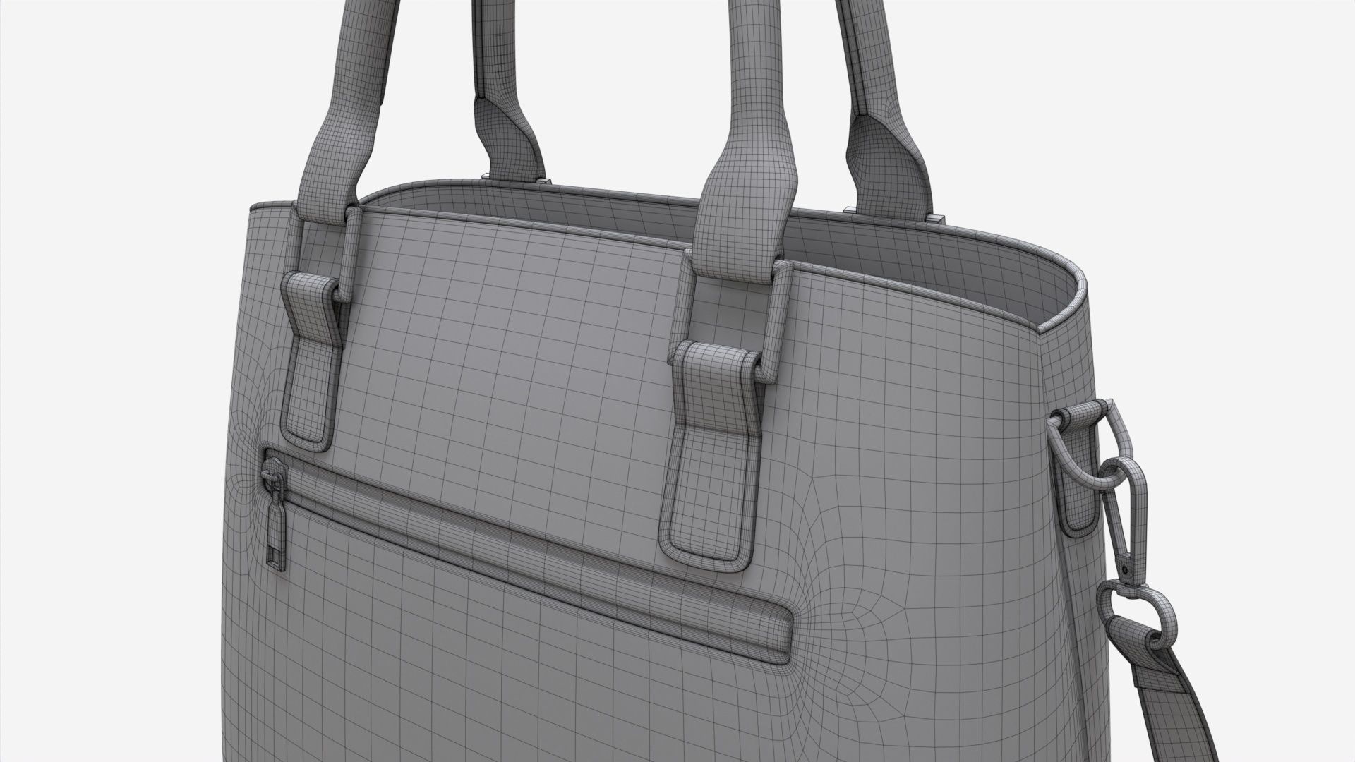 Women summer shoulder bag brown 3D model_14