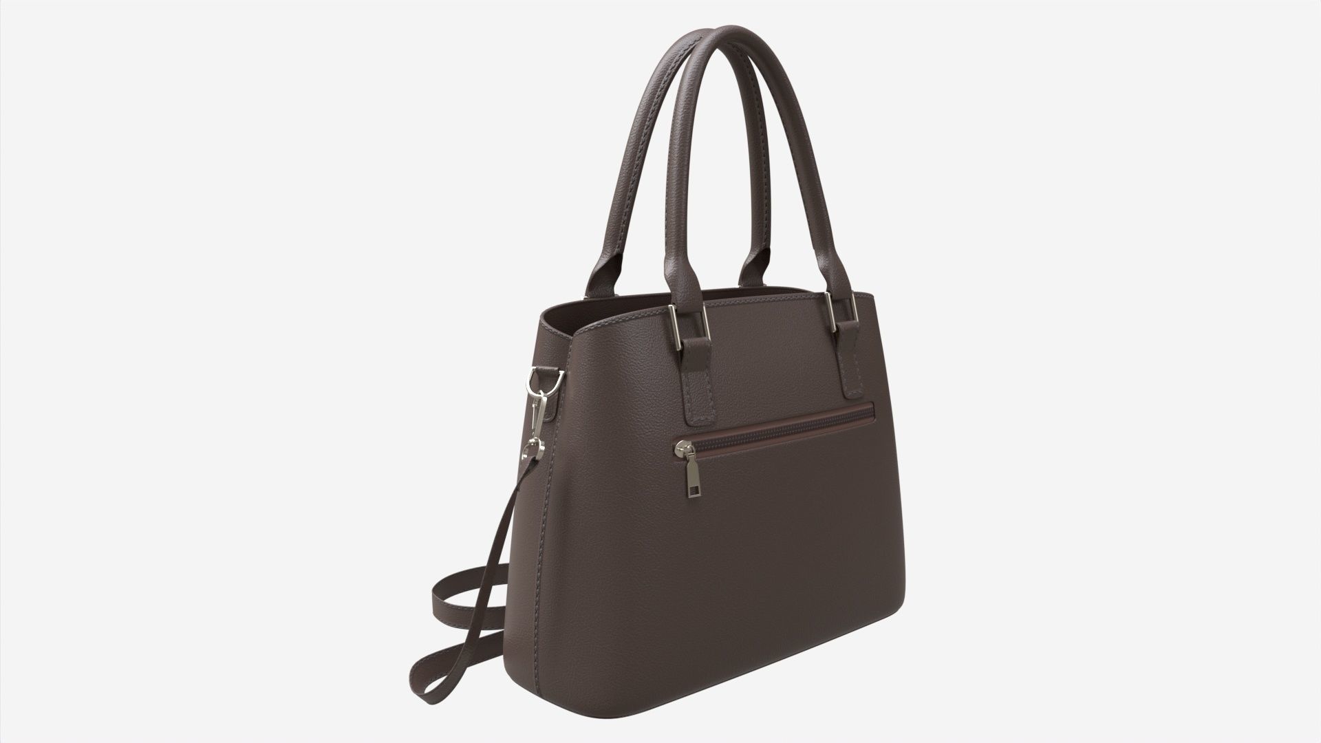 Women summer shoulder bag brown 3D model_1