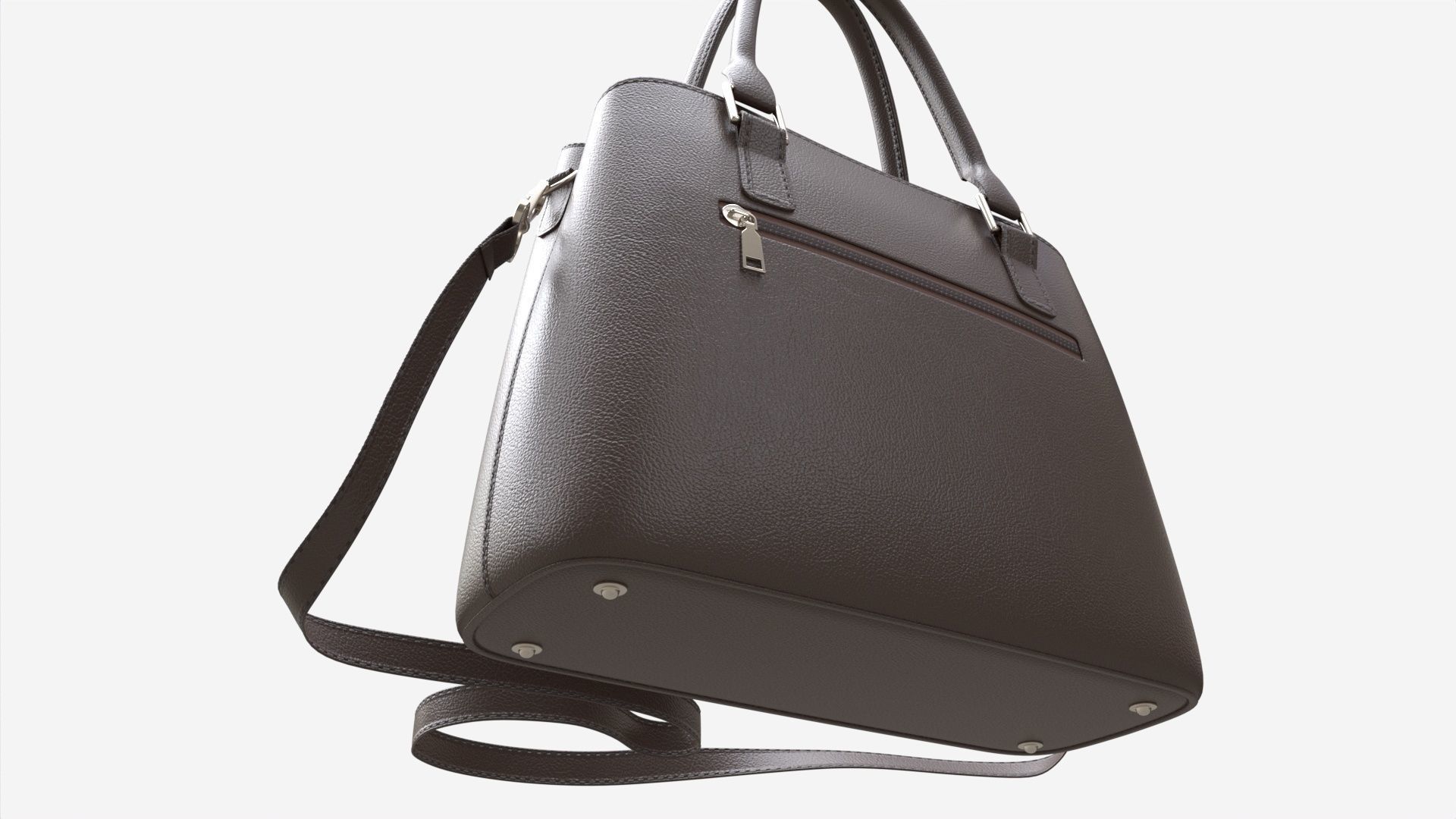 Women summer shoulder bag brown 3D model_2