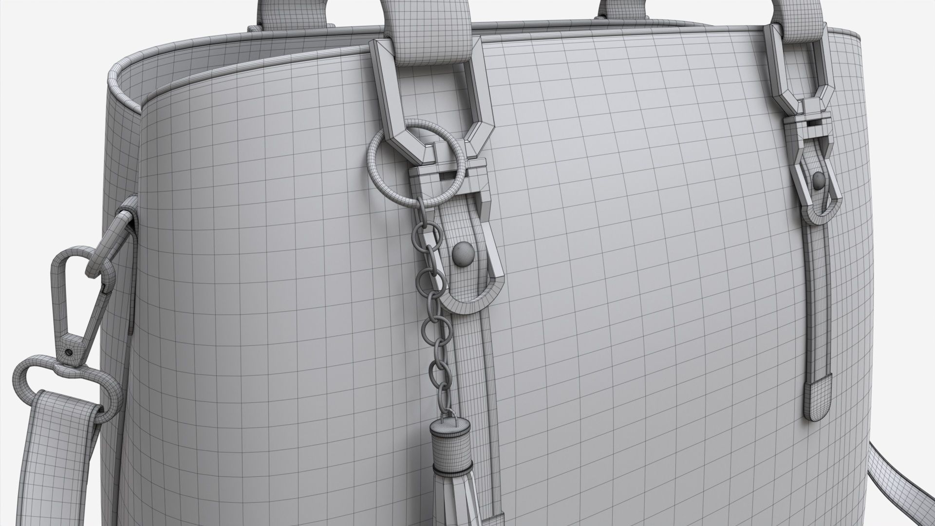 Women summer shoulder bag brown 3D model_15