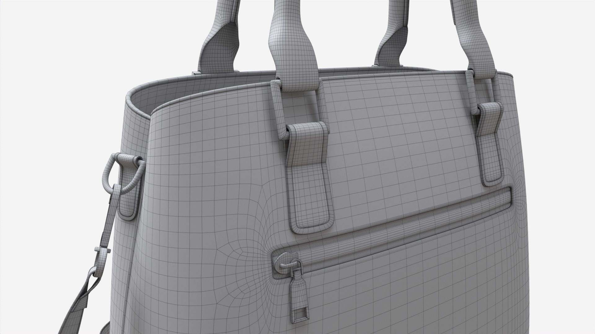 Women summer shoulder bag brown 3D model_13