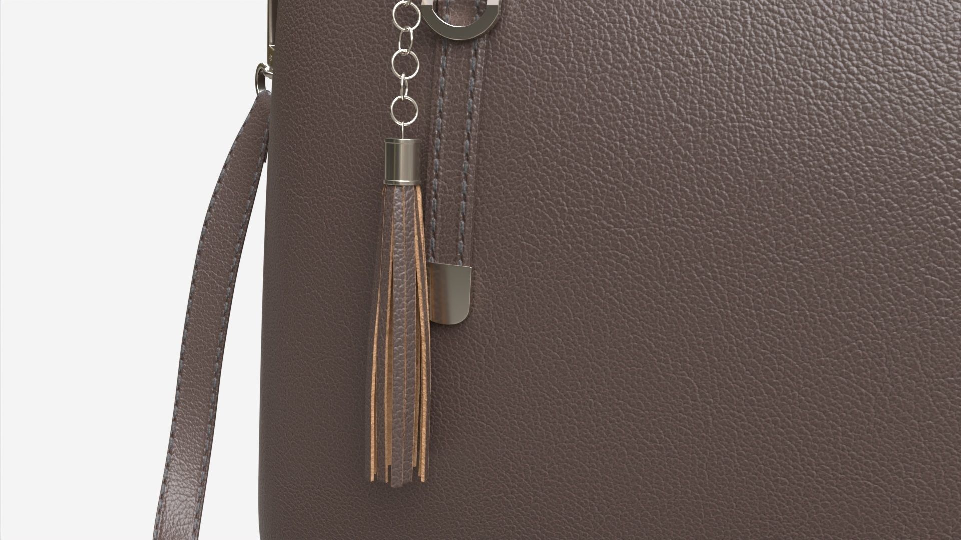 Women summer shoulder bag brown 3D model_6