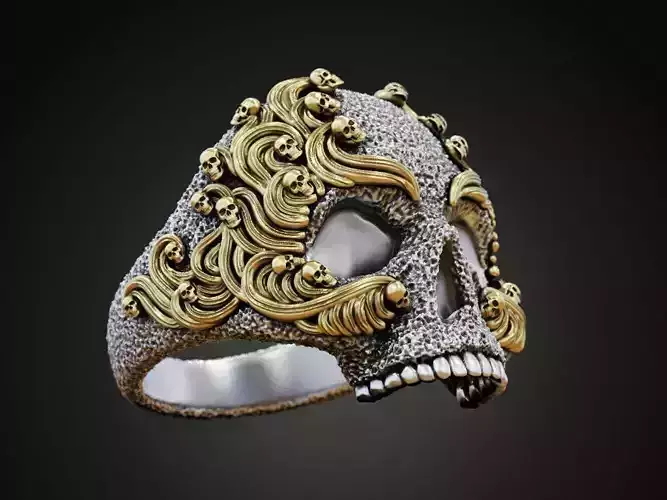 Ring for men Skull Patterns  