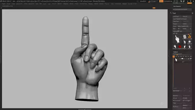 Hand pose 12 3d print model