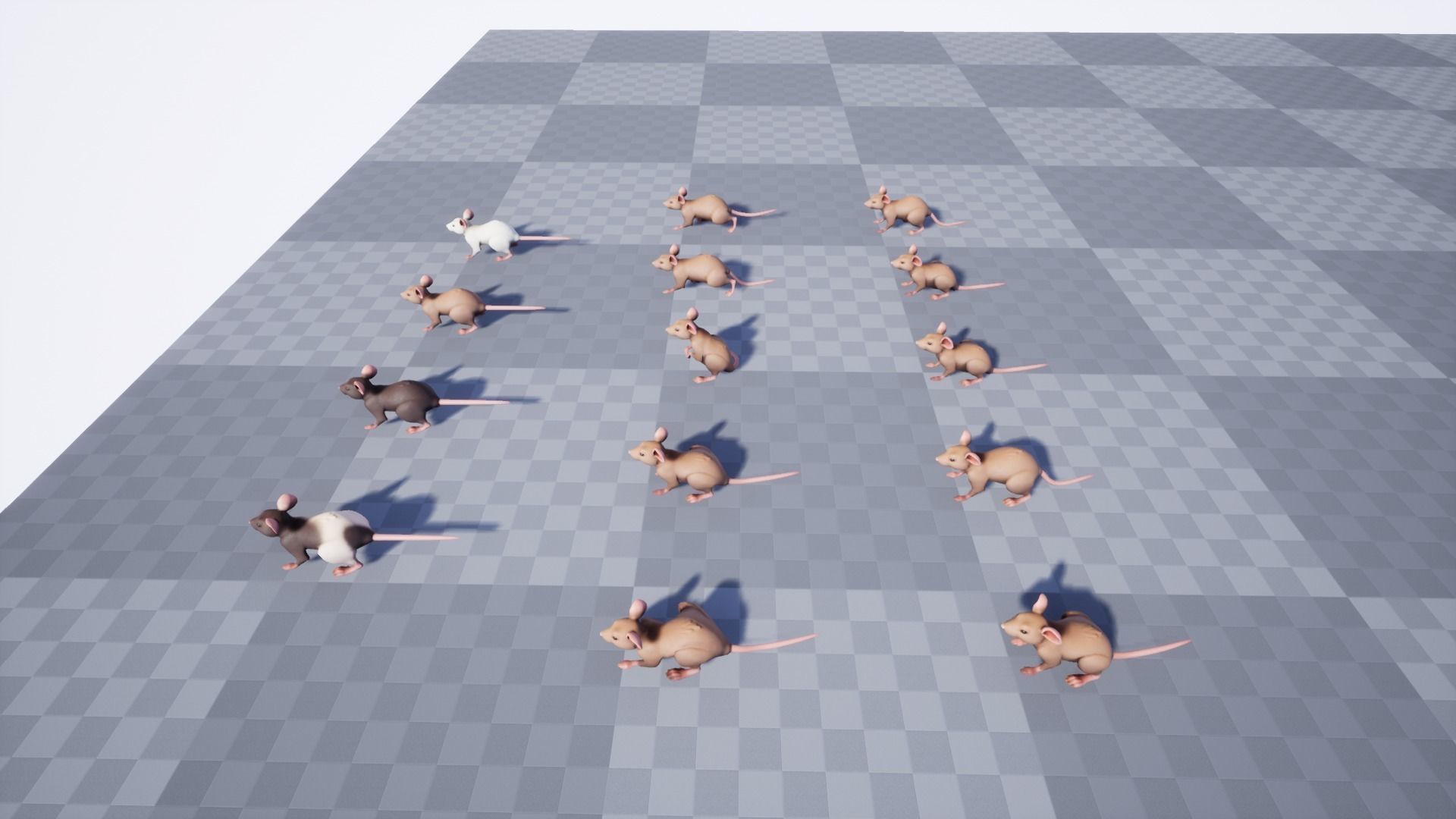 Mouse rat Low-poly 3D model_9