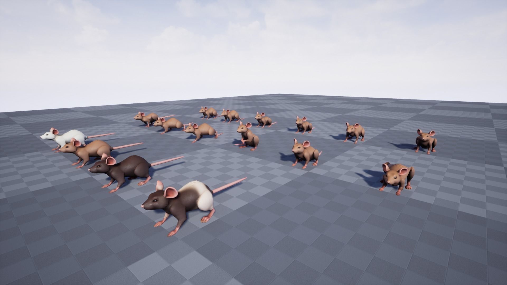 Mouse rat Low-poly 3D model_12