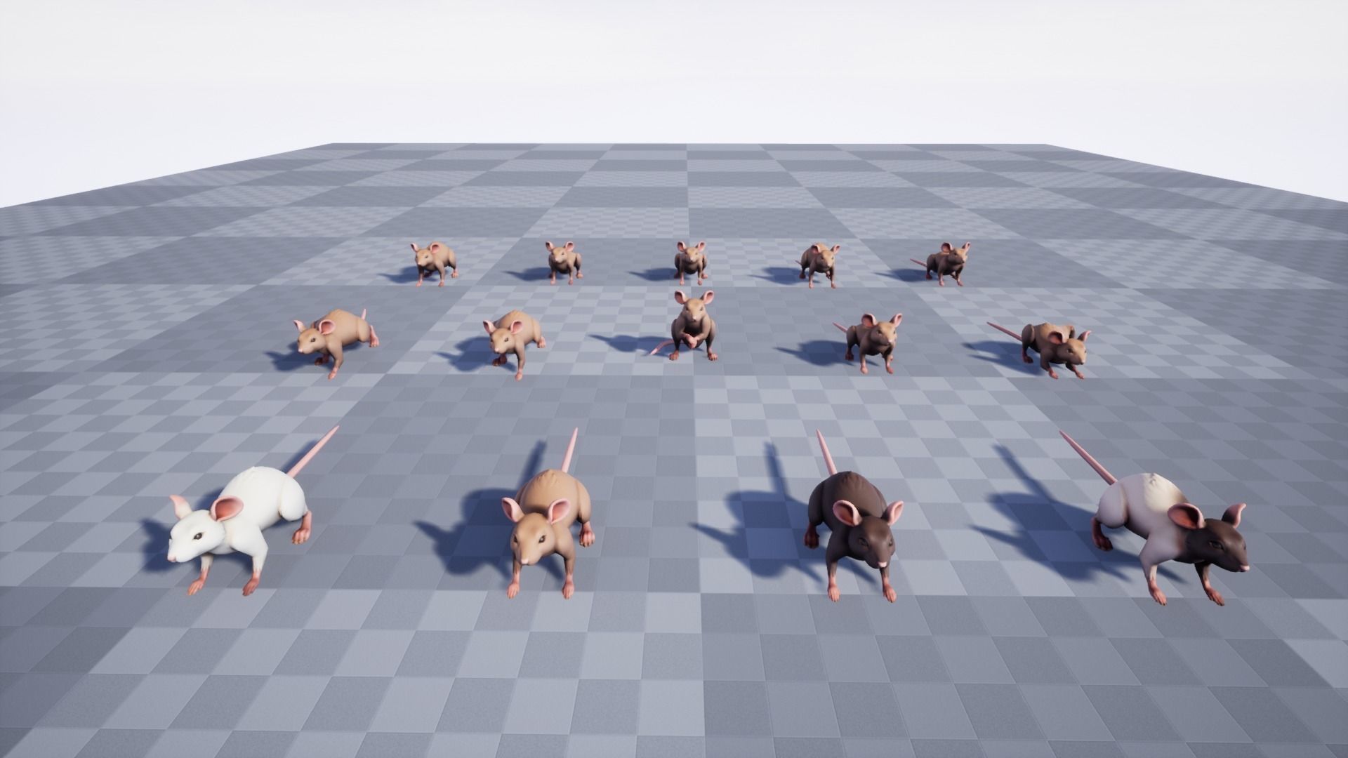 Mouse rat Low-poly 3D model_6