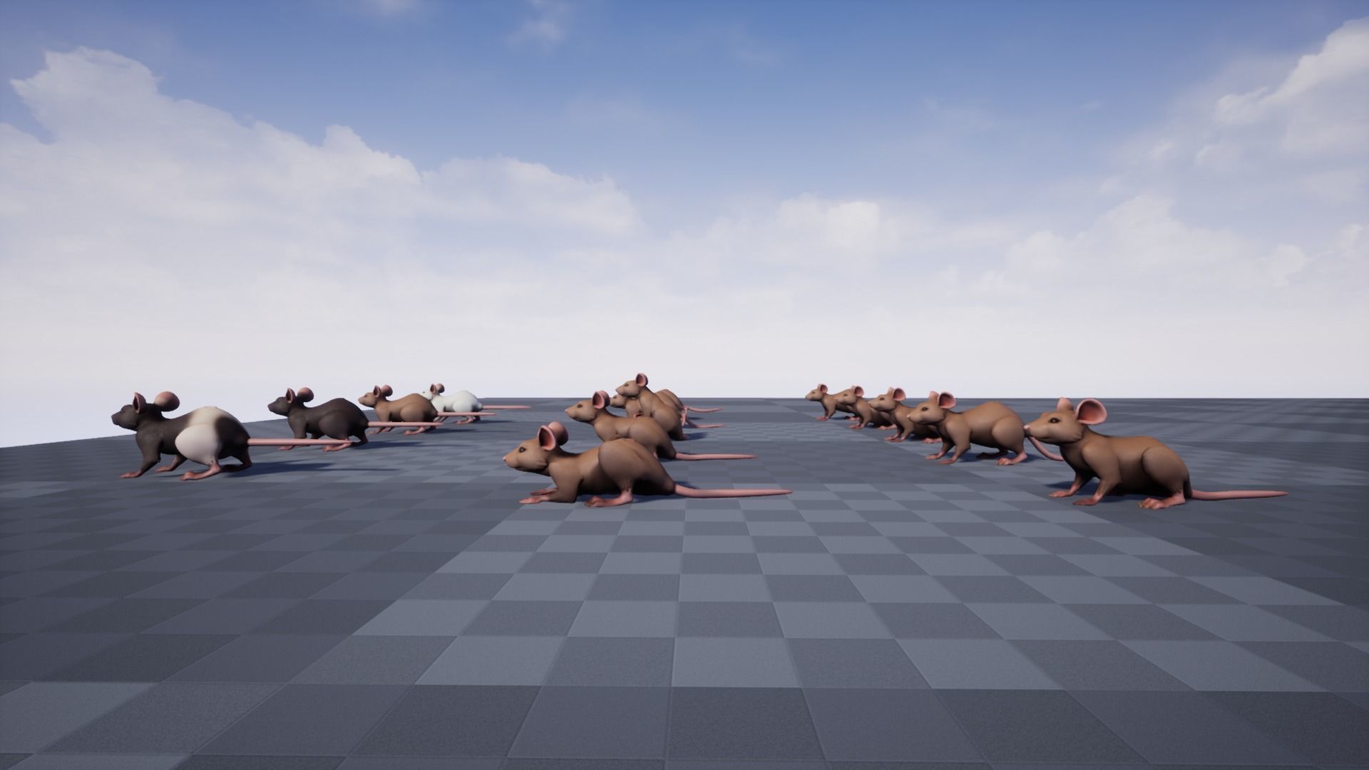 Mouse rat Low-poly 3D model_8