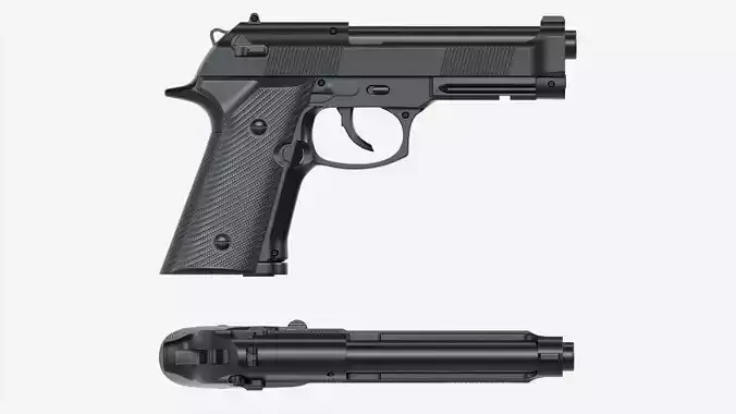 Airgun BB pistol 3D model