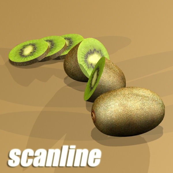 Kiwi Fruit in Basket 3D model_19