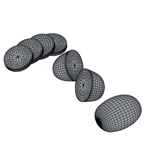 Kiwi Fruit in Basket 3D model_22