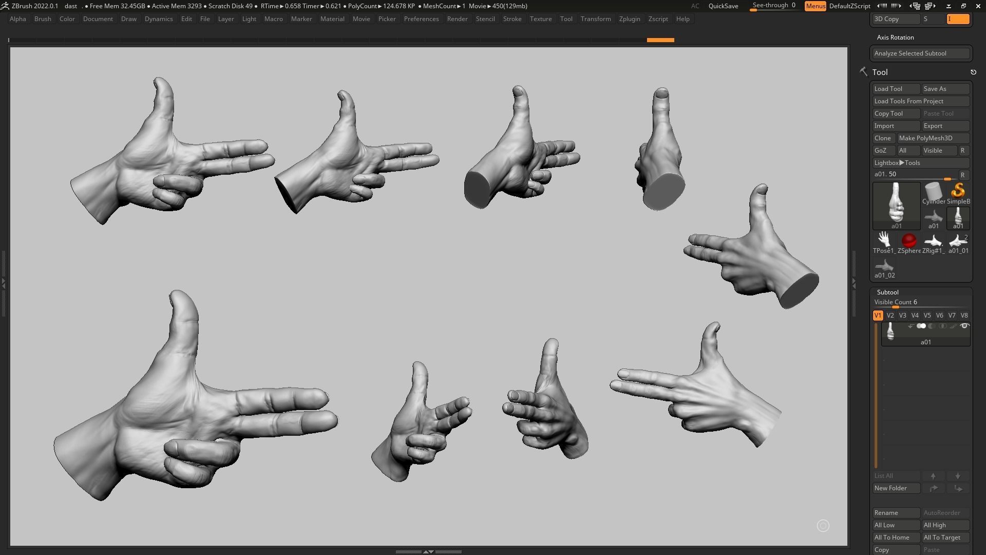 Hand pose 13 3d print model 3D print model_3
