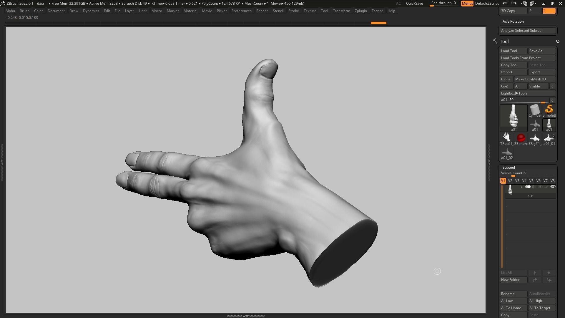 Hand pose 13 3d print model 3D print model_7