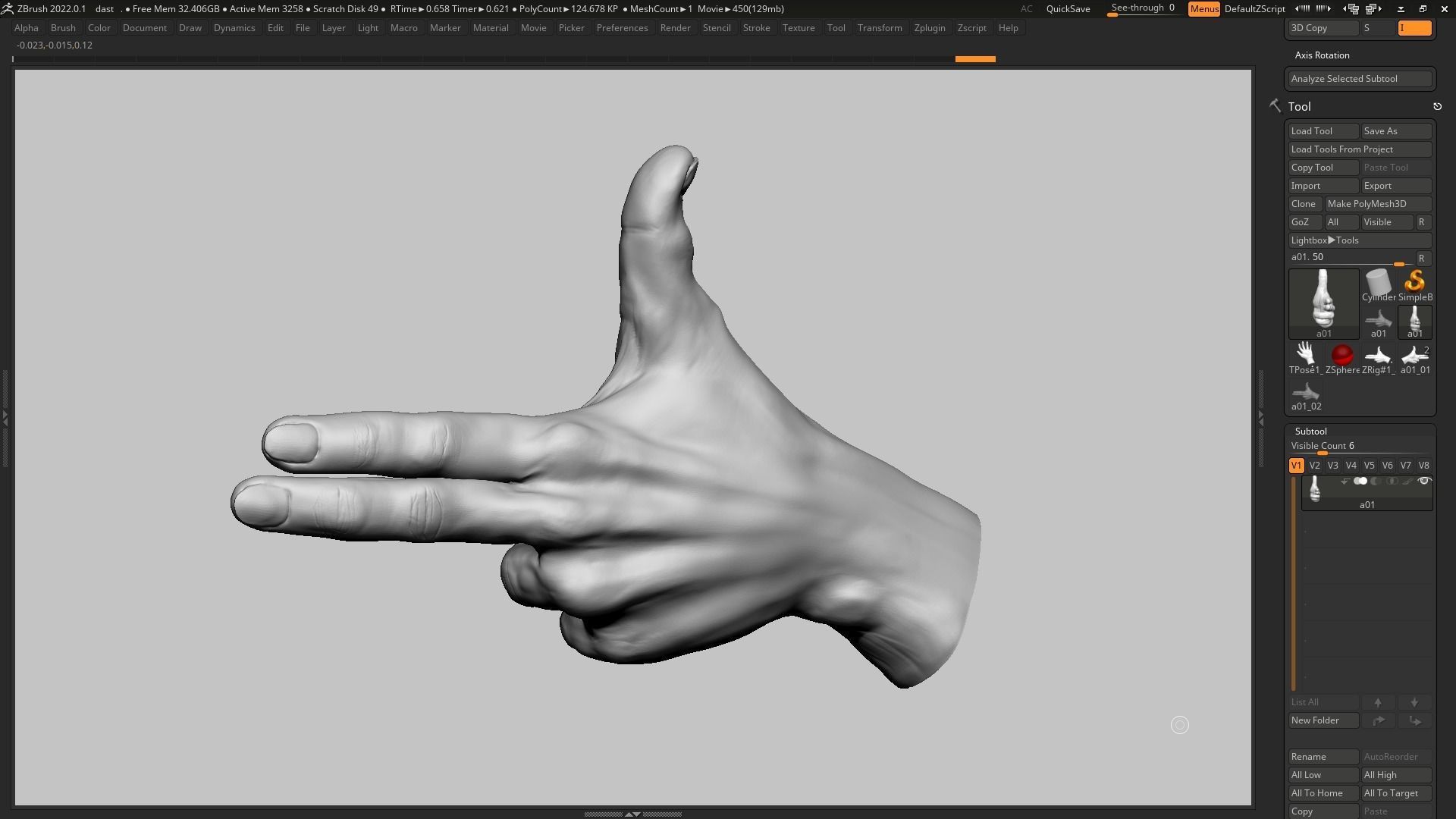 Hand pose 13 3d print model 3D print model_10