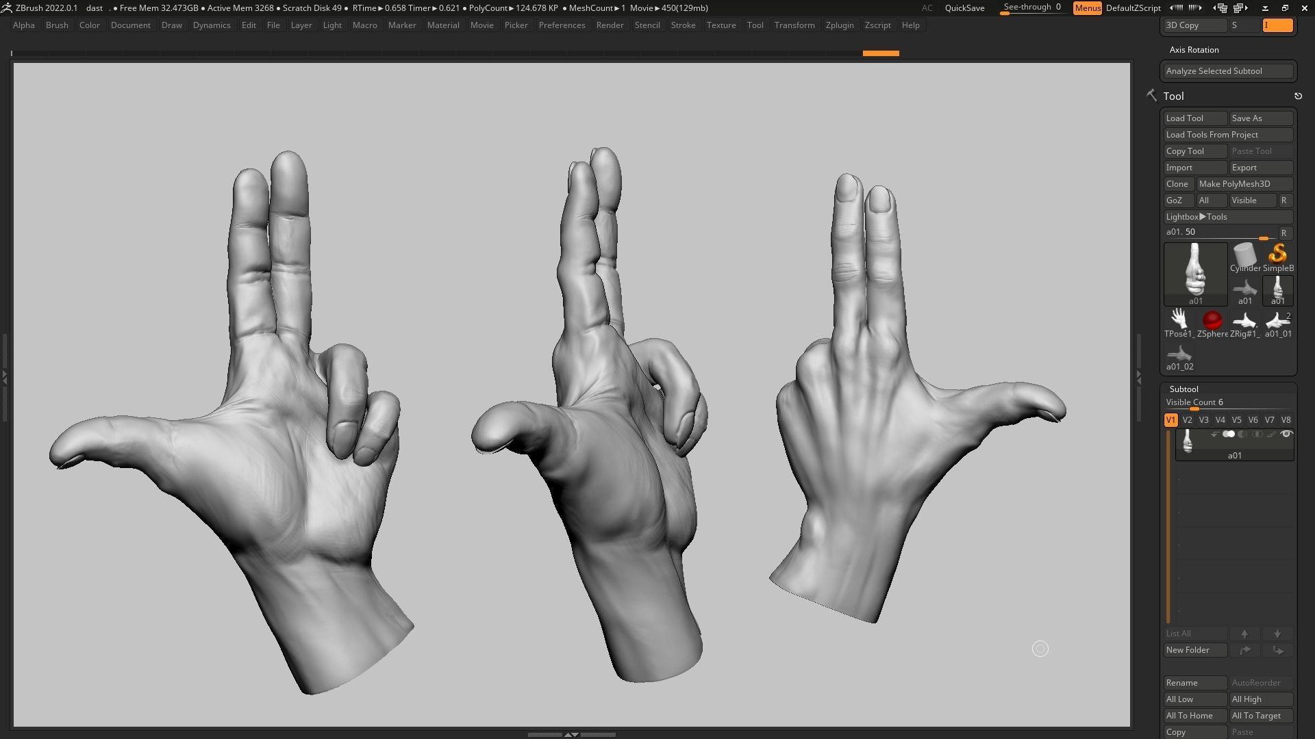 Hand pose 13 3d print model 3D print model_2