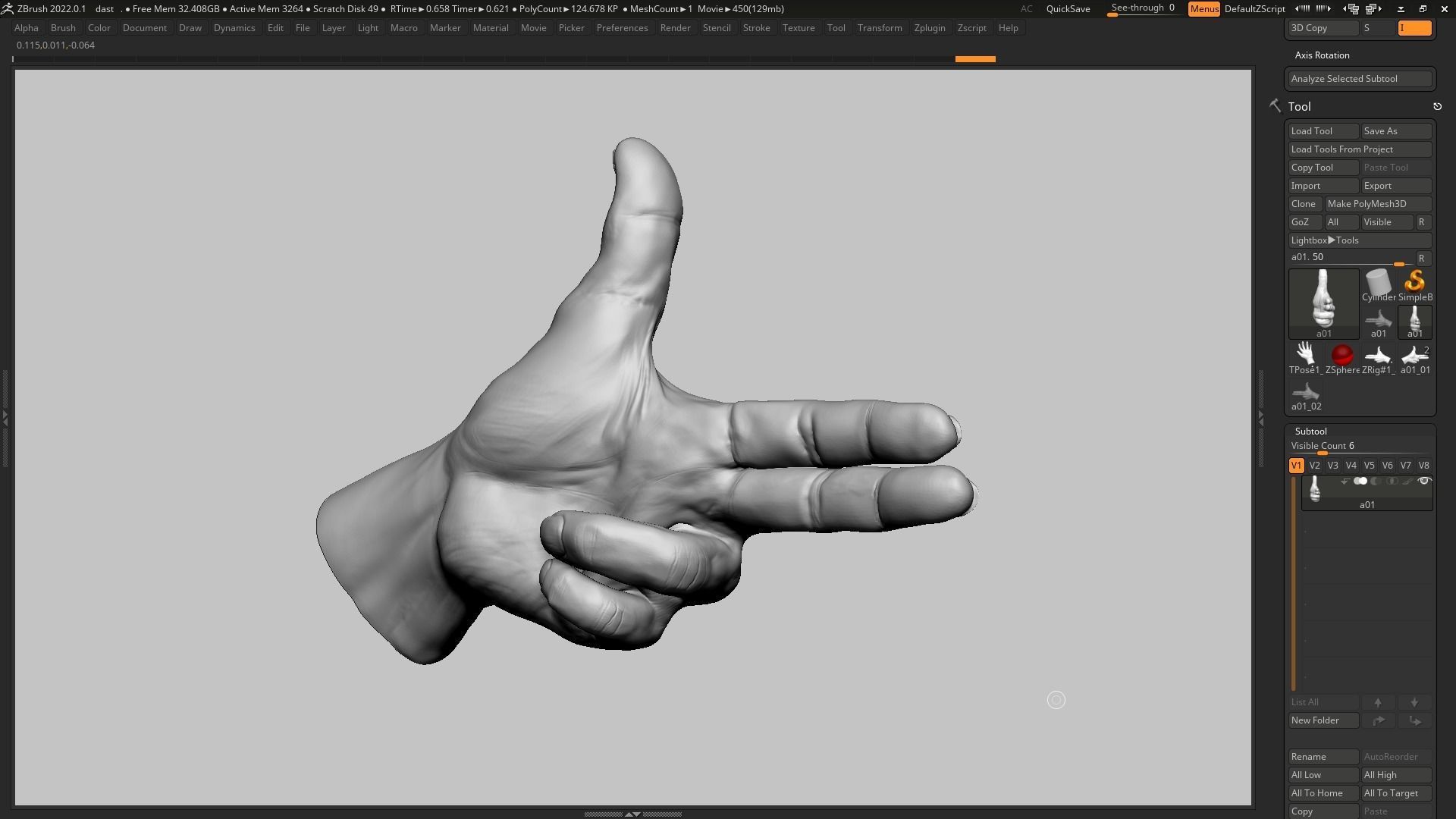 Hand pose 13 3d print model 3D print model_14