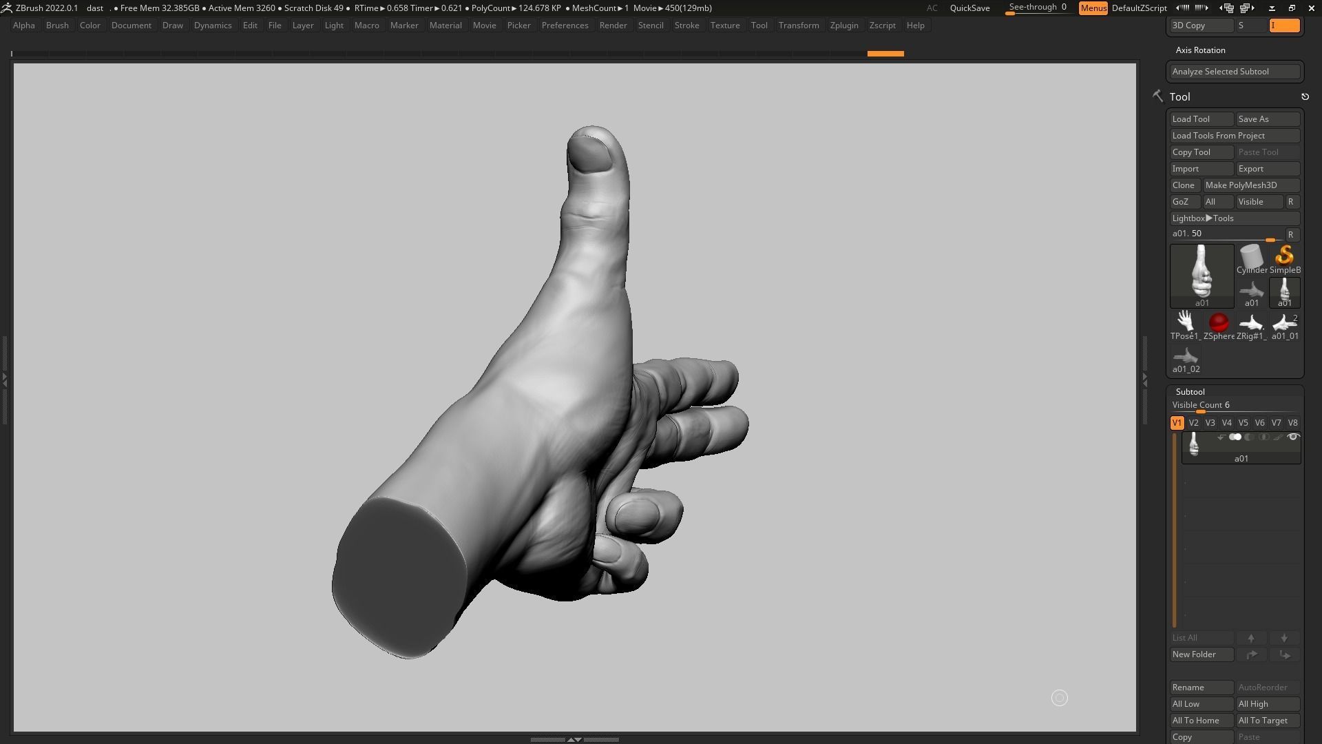 Hand pose 13 3d print model 3D print model_5