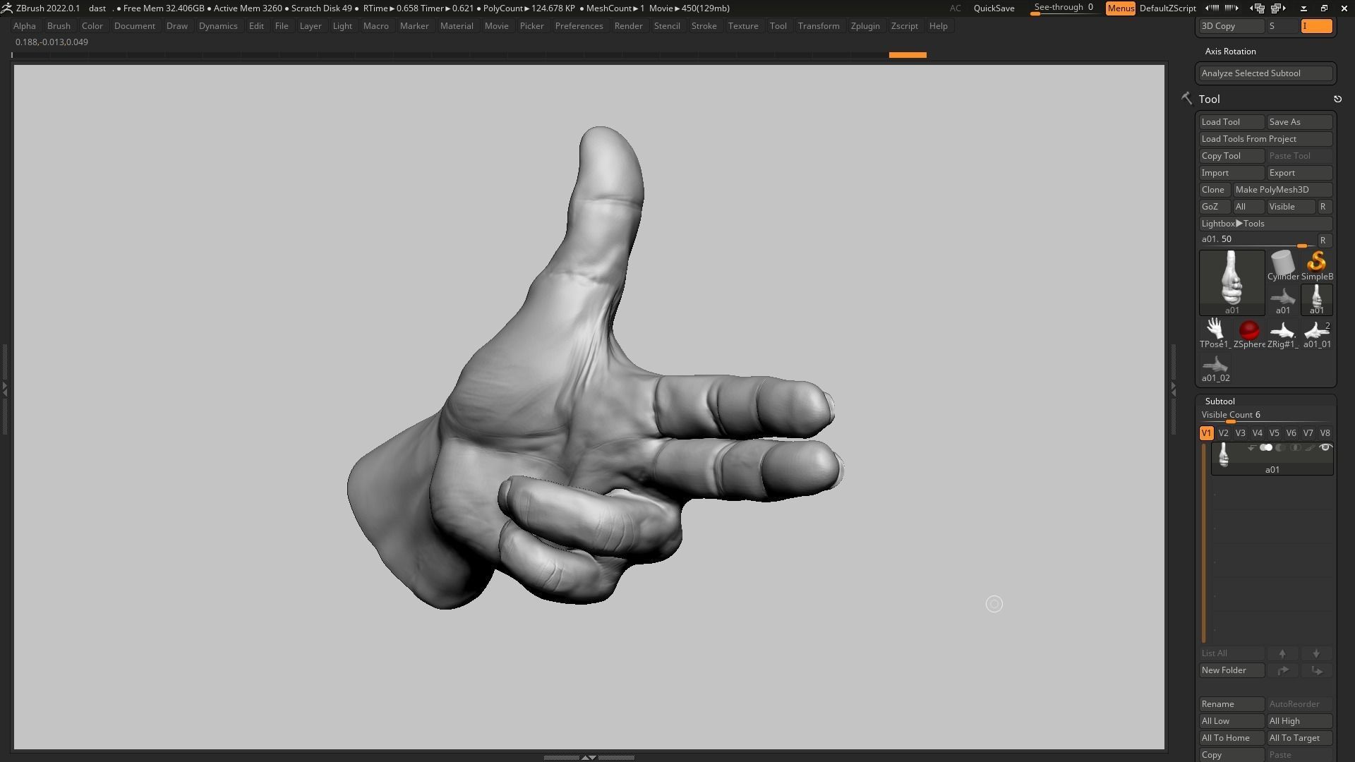 Hand pose 13 3d print model 3D print model_13