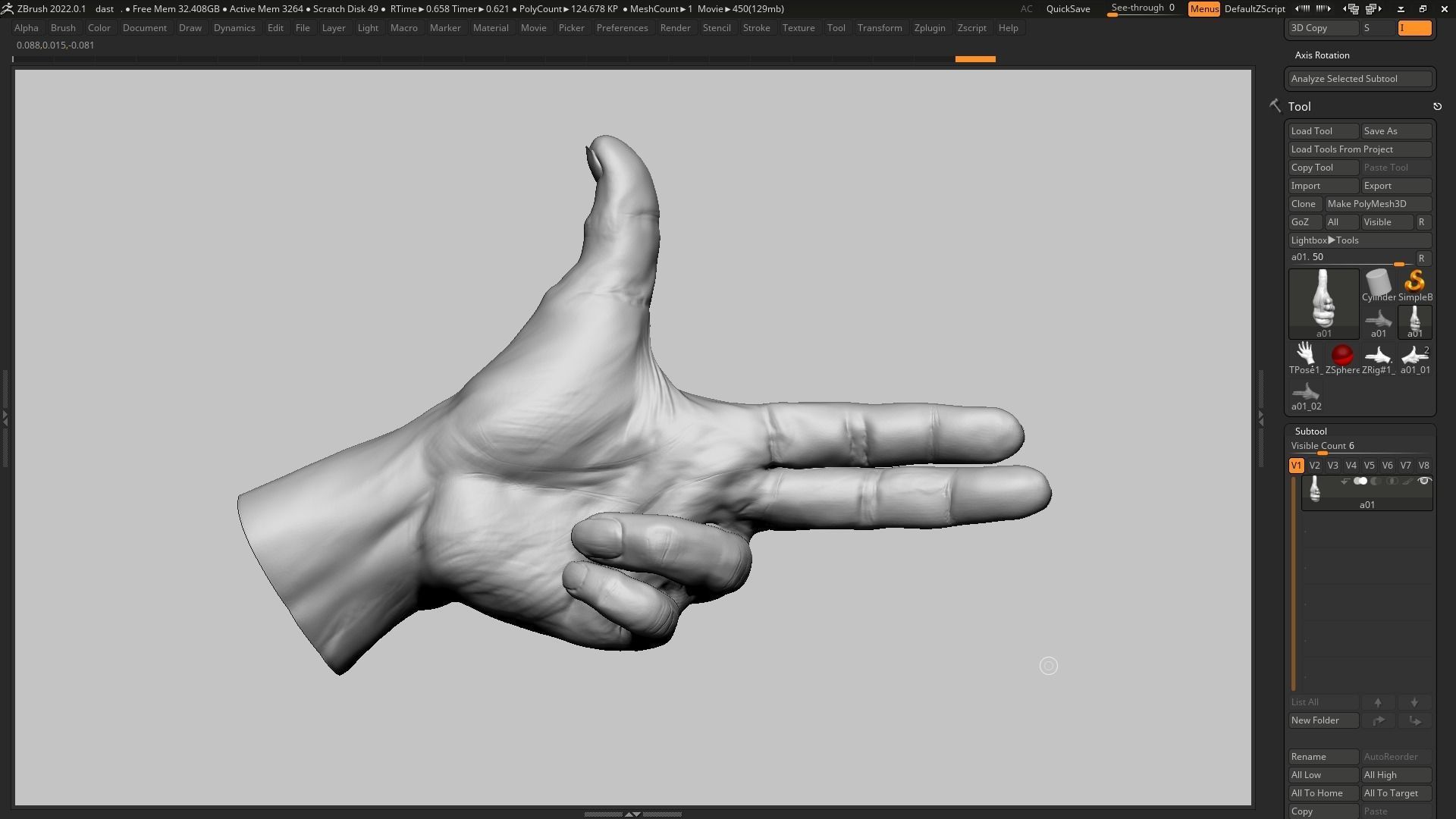 Hand pose 13 3d print model 3D print model_15