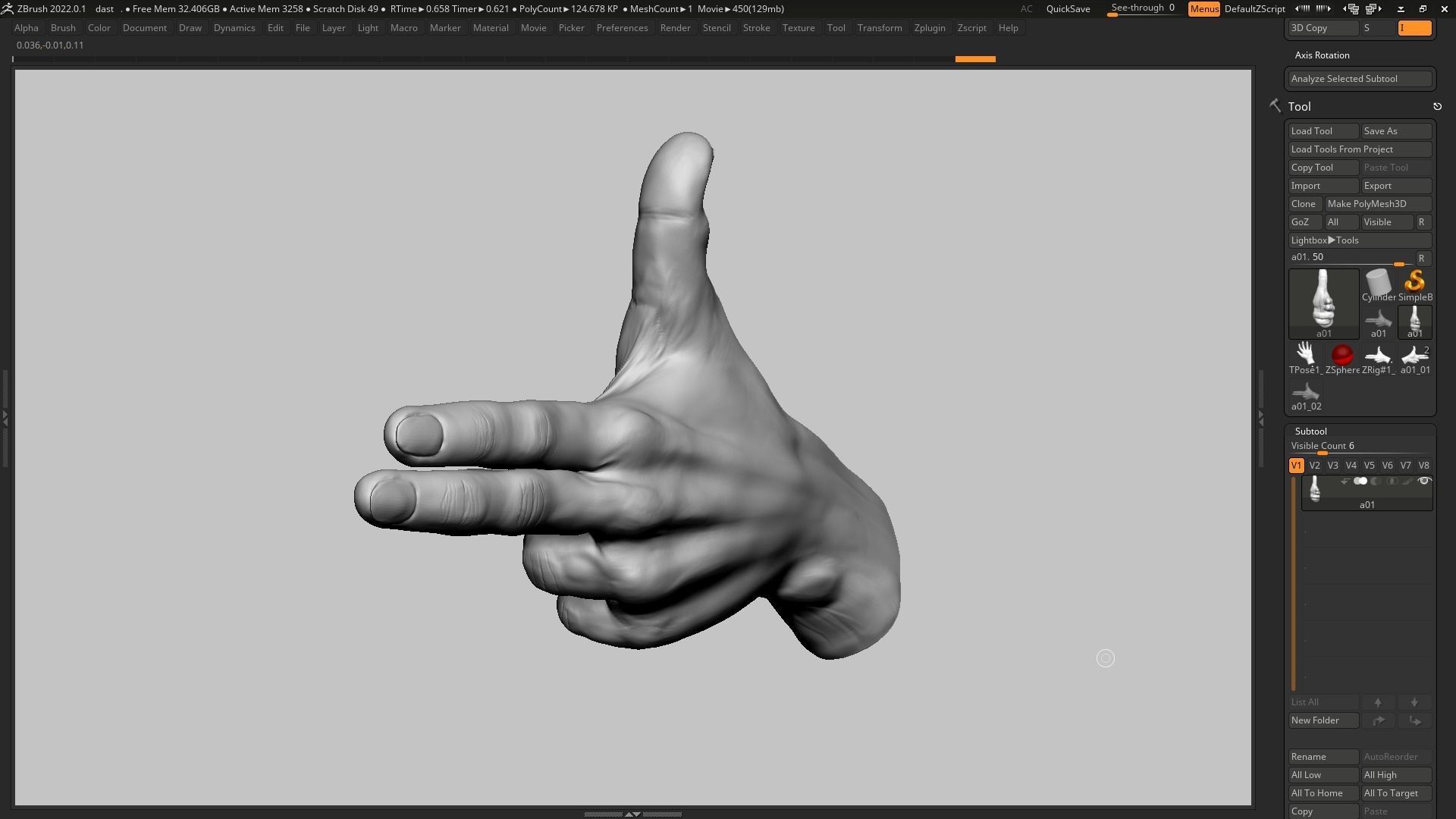 Hand pose 13 3d print model 3D print model_11