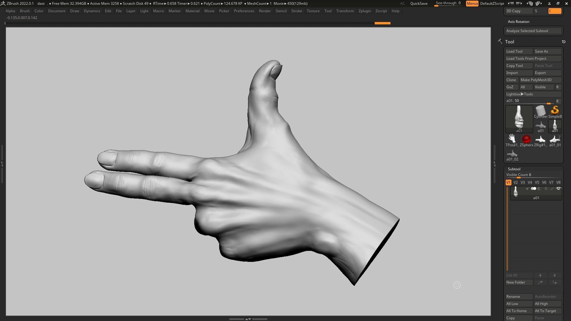Hand pose 13 3d print model 3D print model_8