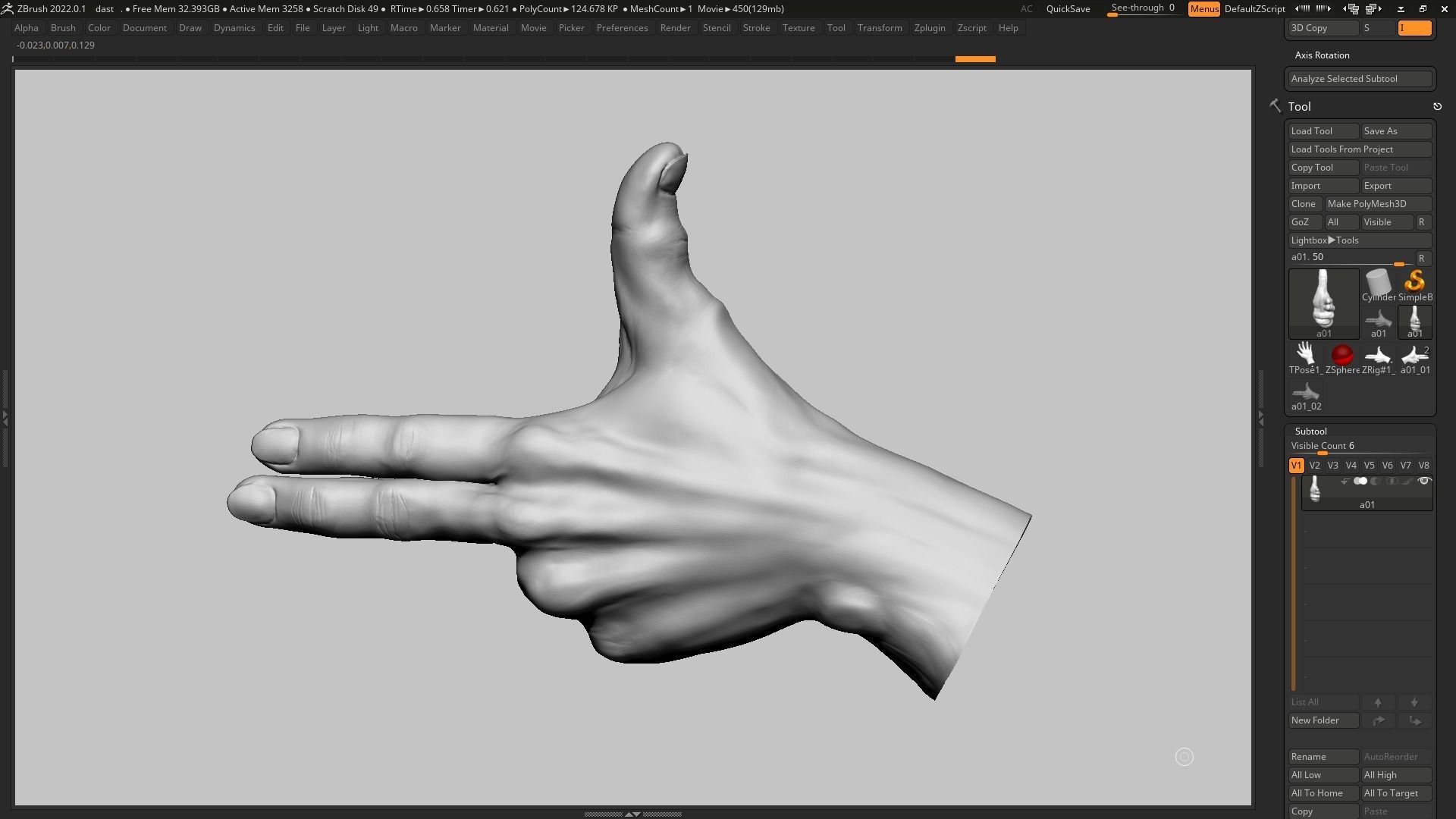 Hand pose 13 3d print model 3D print model_9