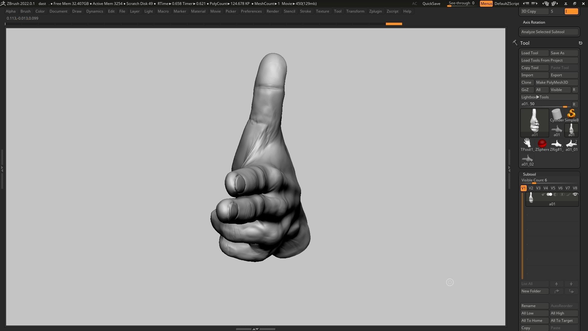 Hand pose 13 3d print model 3D print model_12