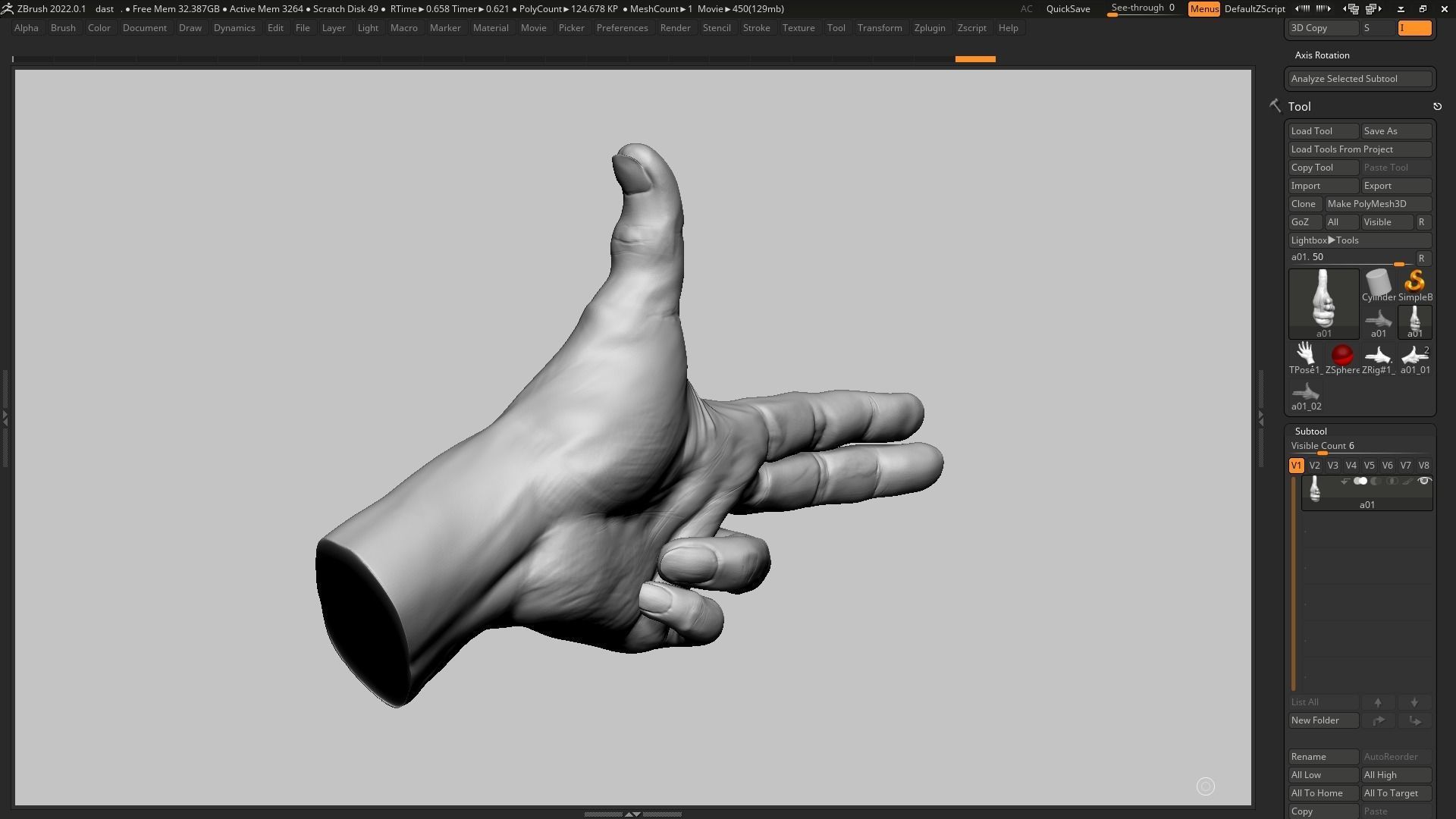 Hand pose 13 3d print model 3D print model_4