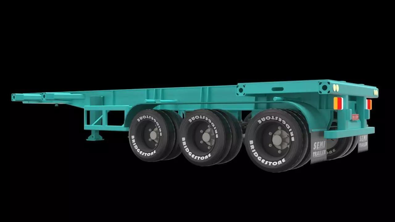 Semi Trailer 3D model_0