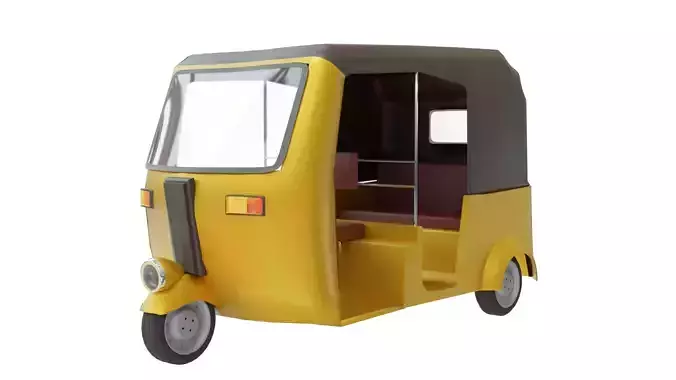 Semi Realistic Auto Rickshaw 3d Model