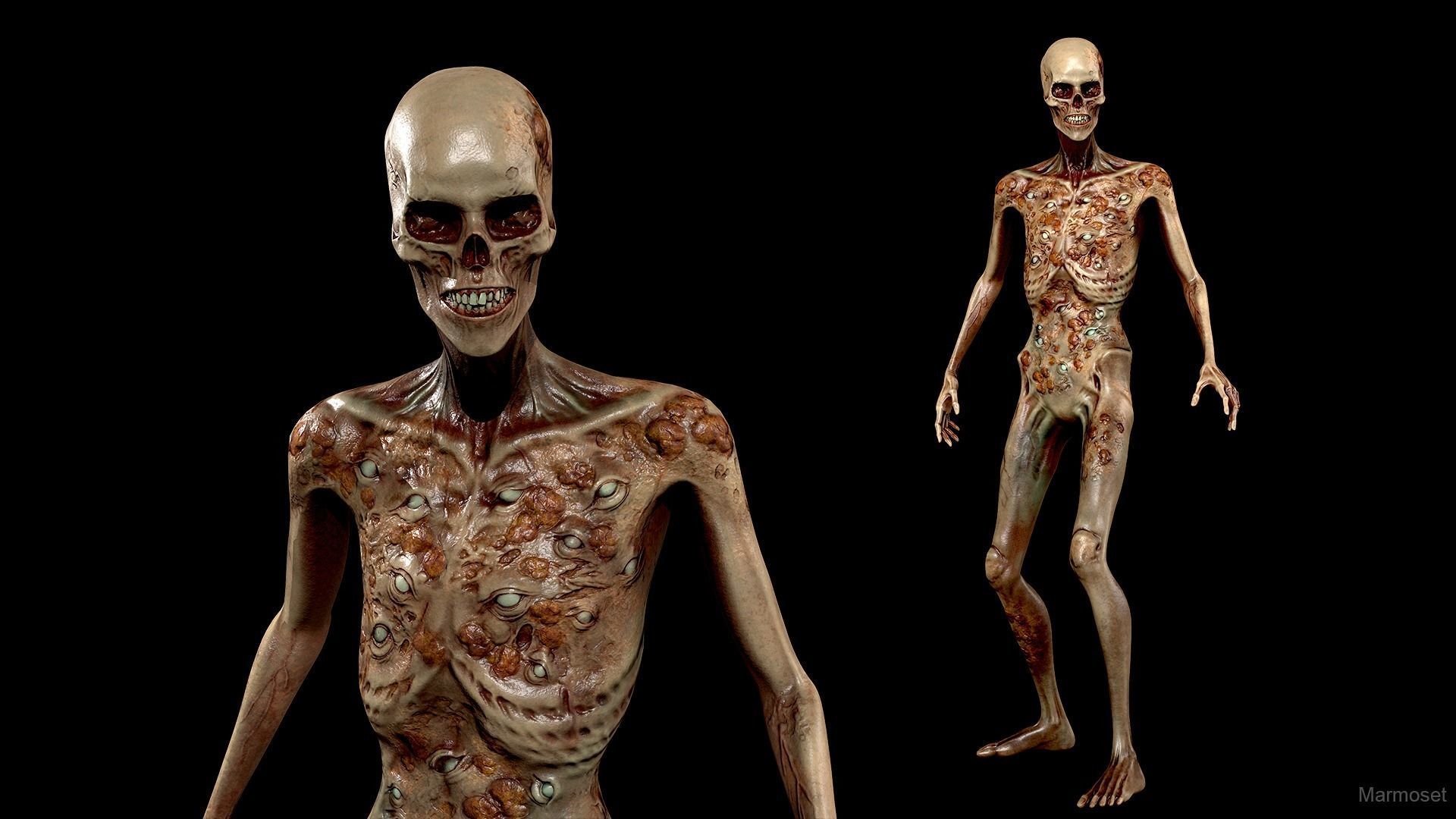 Eye Monster  Low-poly 3D model_2