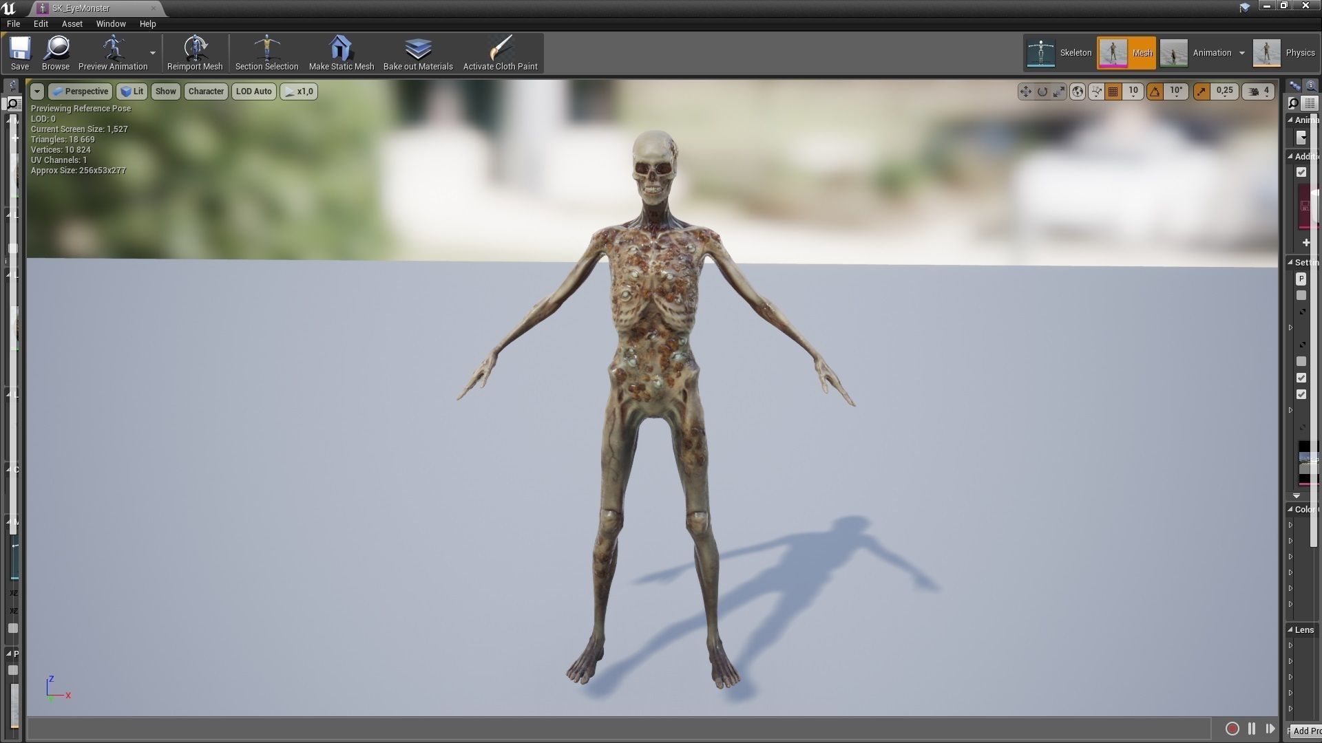 Eye Monster  Low-poly 3D model_14