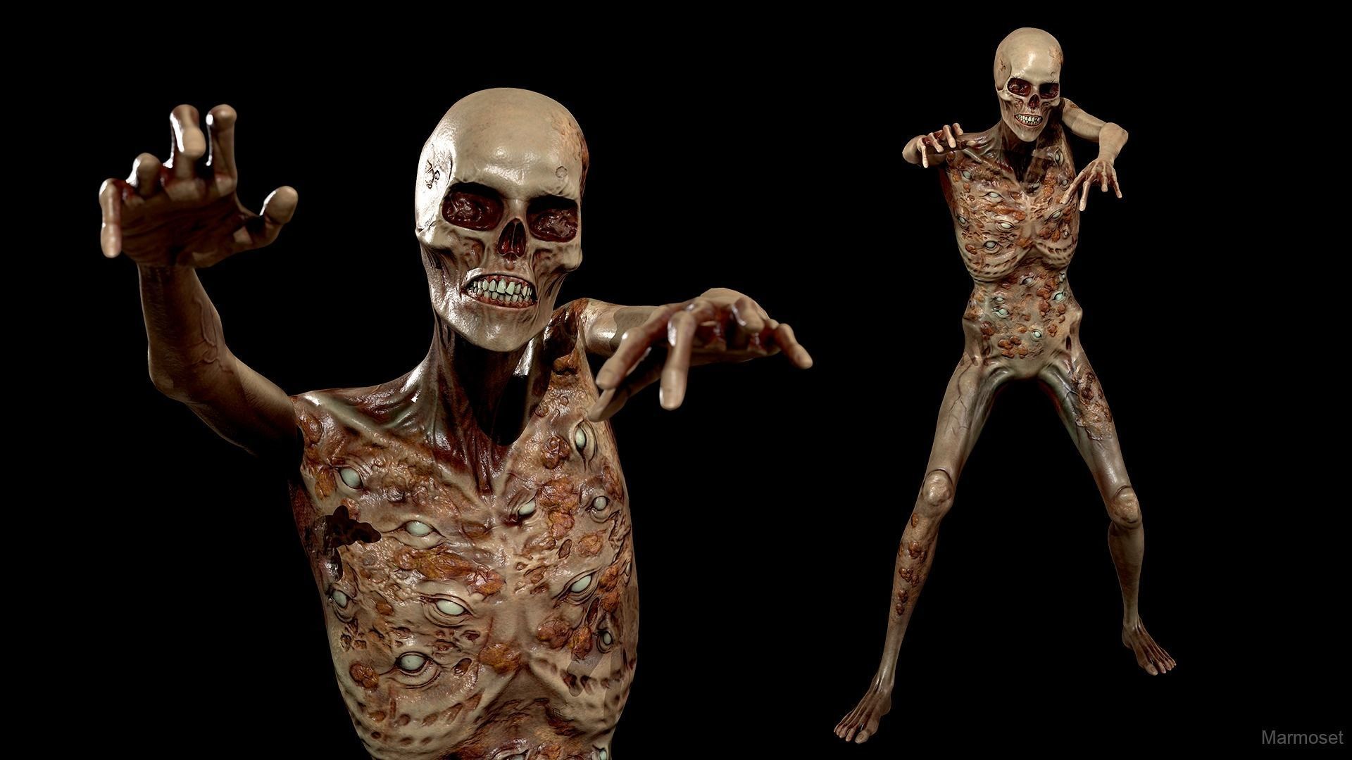 Eye Monster  Low-poly 3D model_6