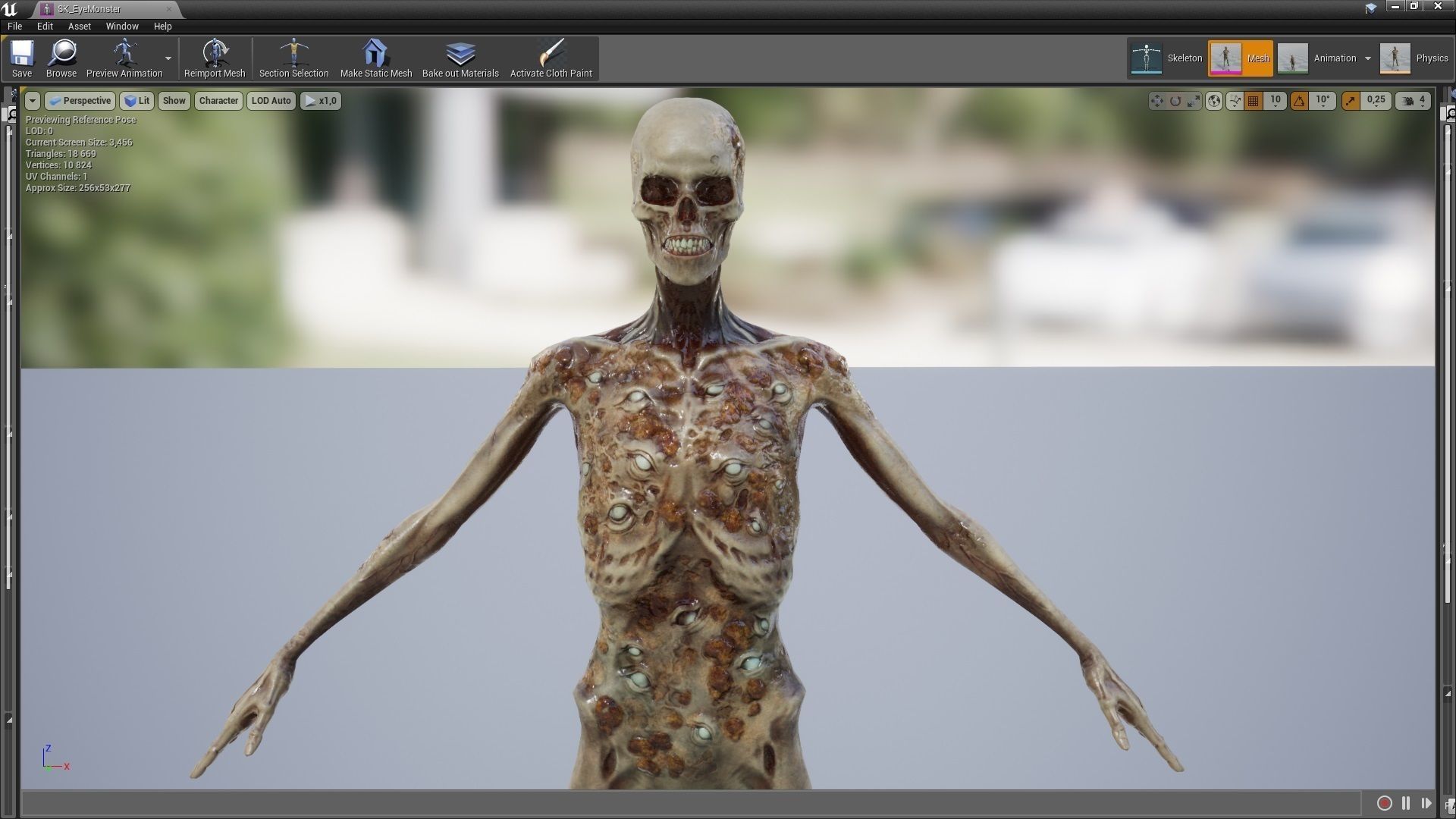 Eye Monster  Low-poly 3D model_12