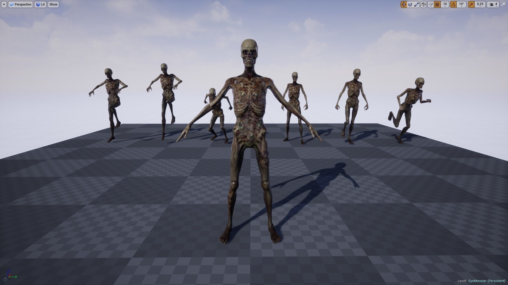 Eye Monster  Low-poly 3D model_17