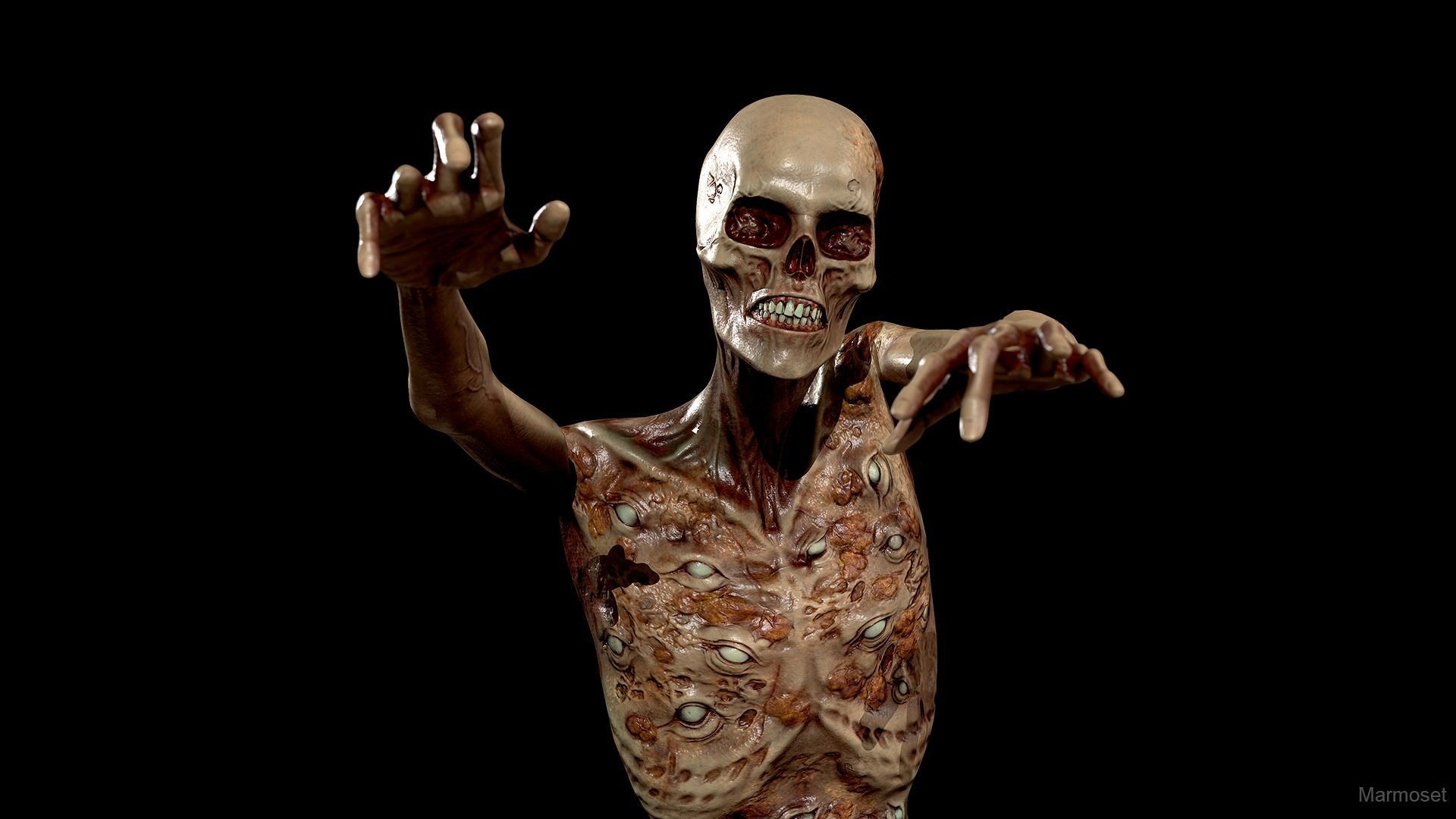 Eye Monster  Low-poly 3D model_9