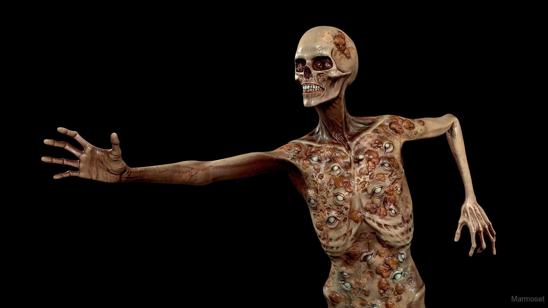 Eye Monster  Low-poly 3D model_3