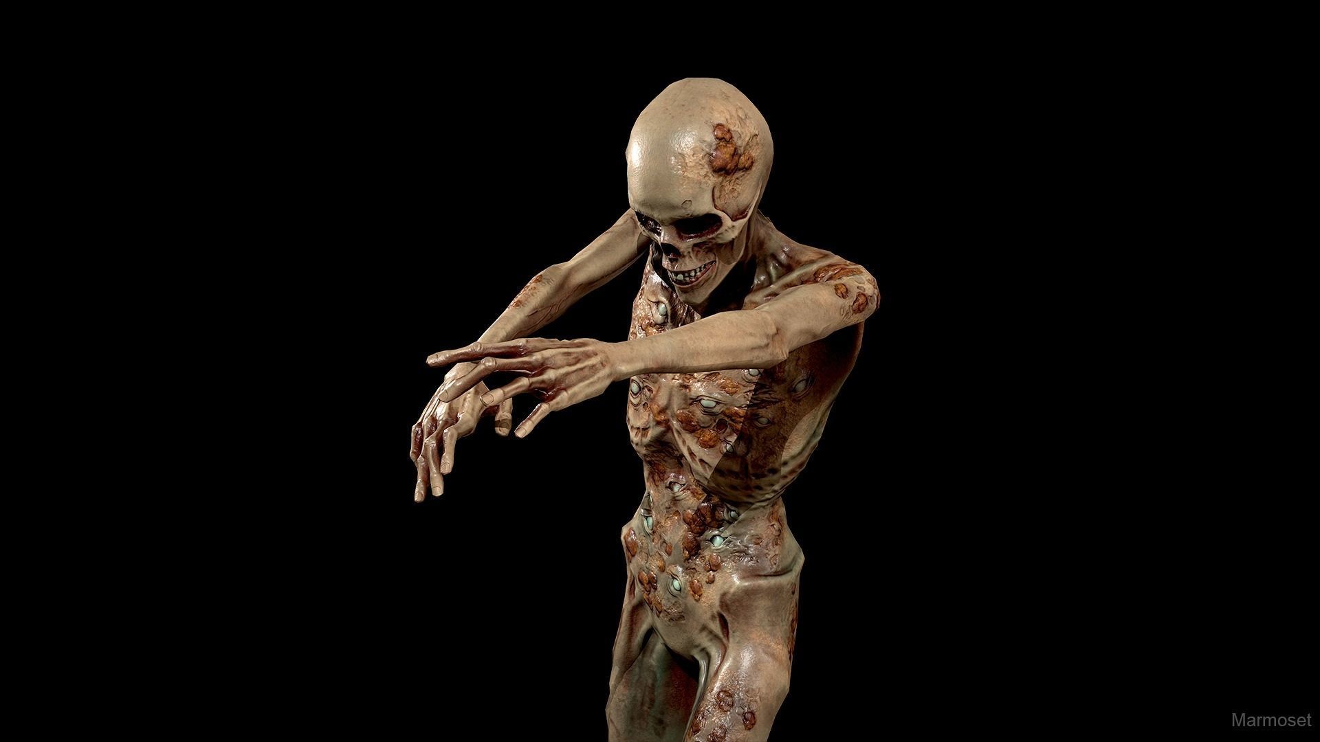 Eye Monster  Low-poly 3D model_7