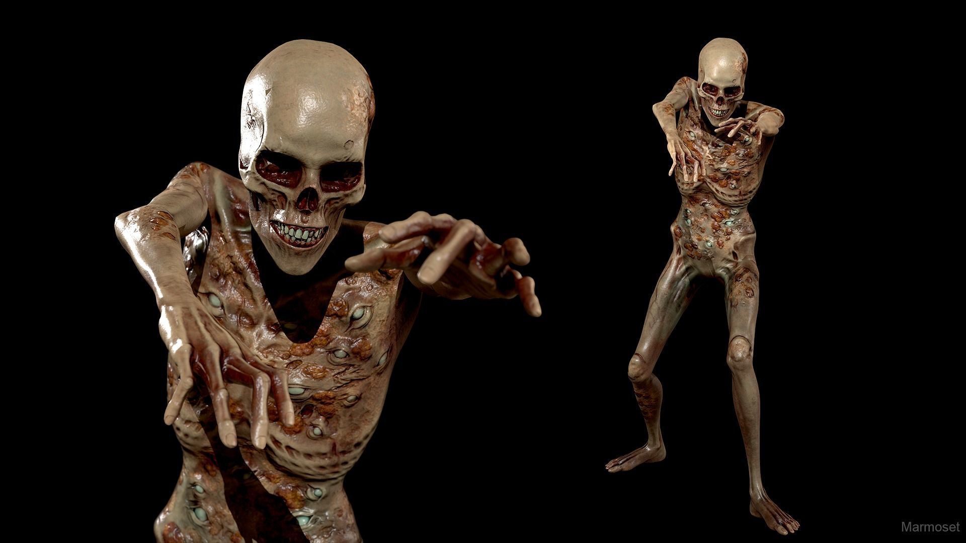 Eye Monster  Low-poly 3D model_5