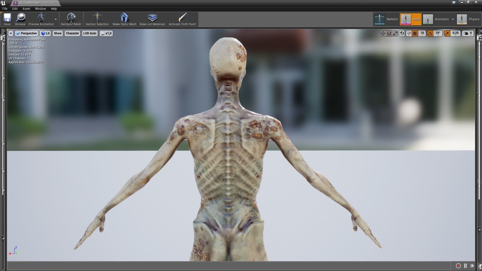 Eye Monster  Low-poly 3D model_13