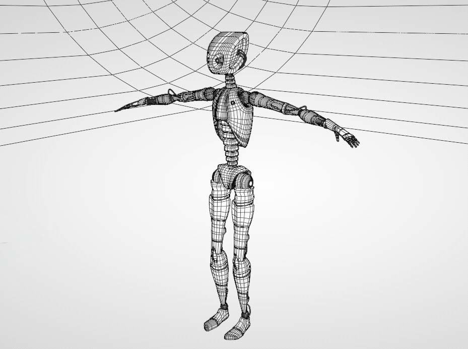 Fully-Rigged Robot 3D Model - Realistic Android Blender 3D model_5