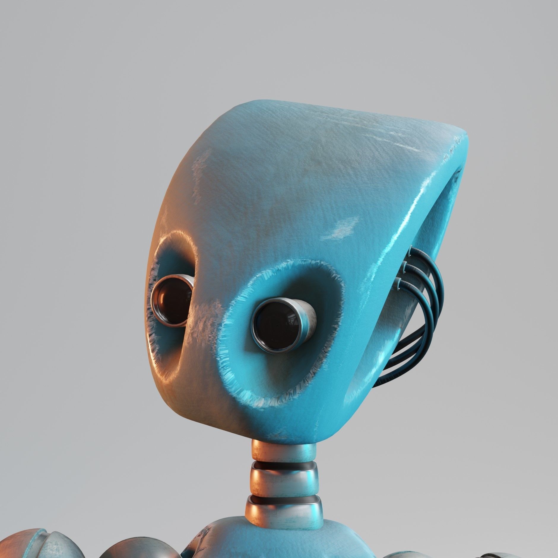 Fully-Rigged Robot 3D Model - Realistic Android Blender 3D model_7