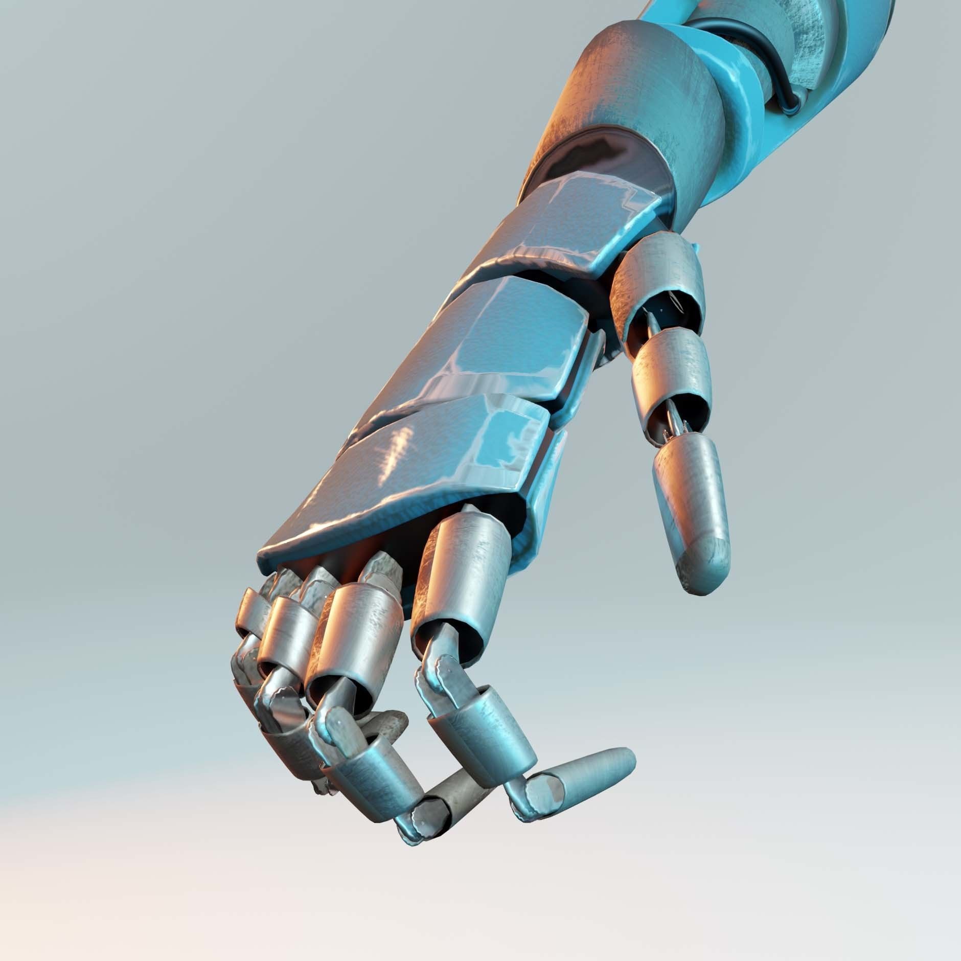 Fully-Rigged Robot 3D Model - Realistic Android Blender 3D model_10