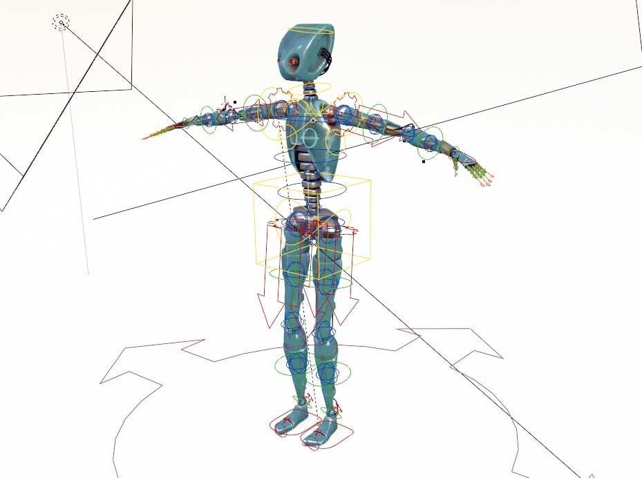 Fully-Rigged Robot 3D Model - Realistic Android Blender 3D model_6