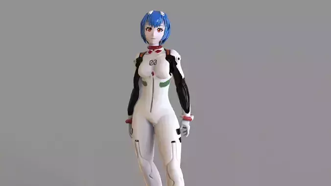 Rei Ayanami Low-poly 3D model