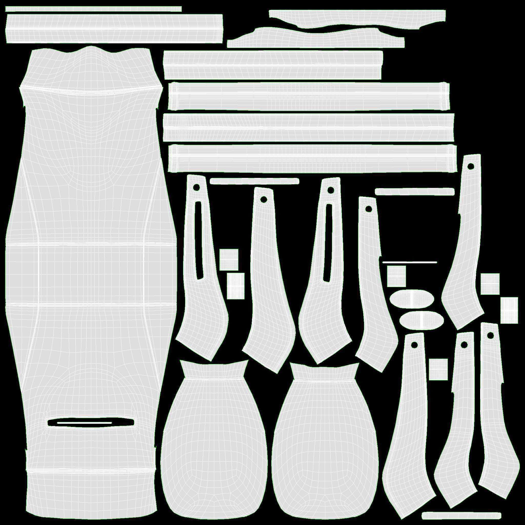 Women shoulder yellow leather bag 3D model_22