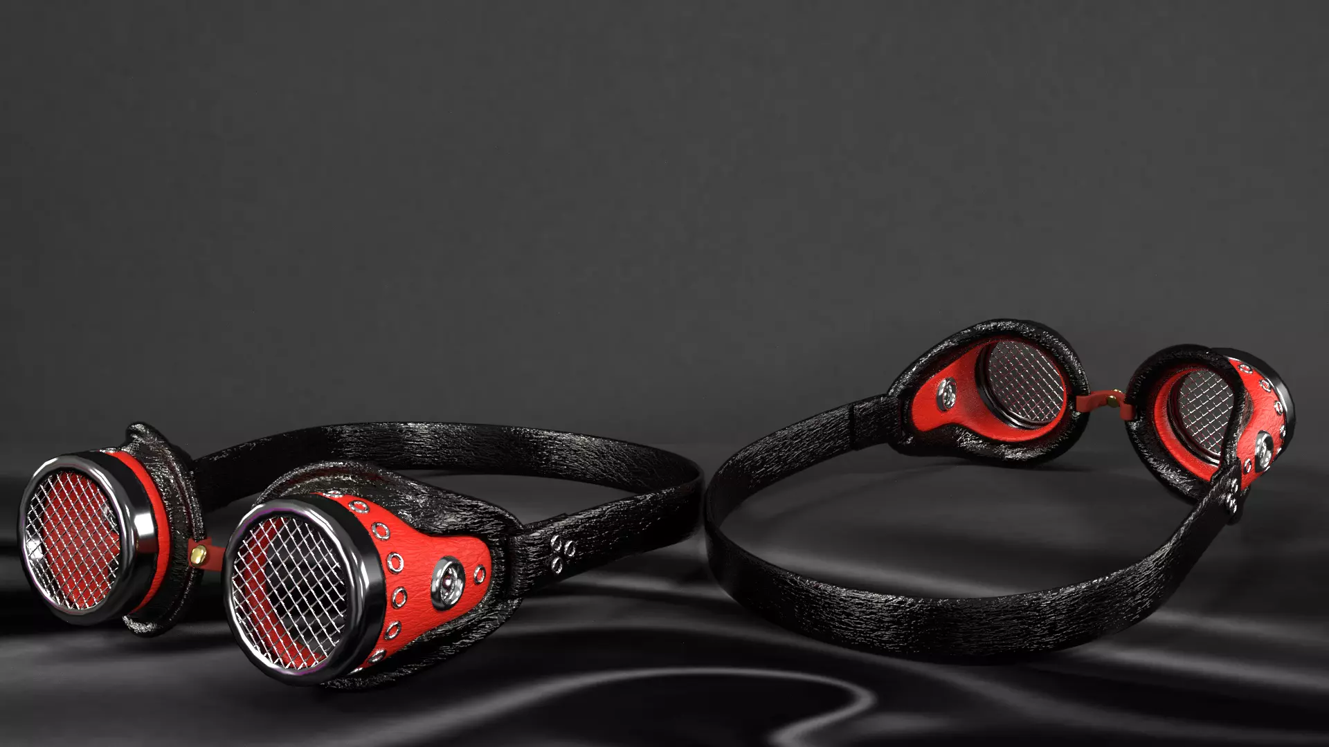 glasses pair of headphones 3D model_0