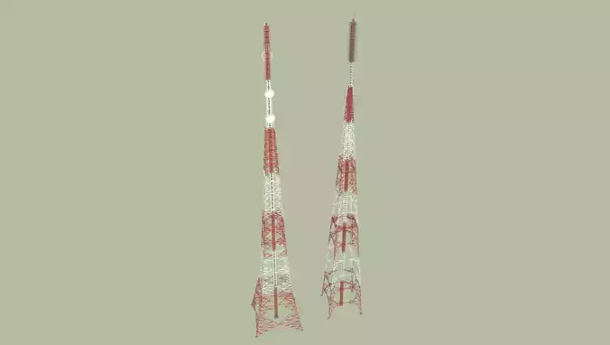 Communication Tower anntena bts cell radio 3d model