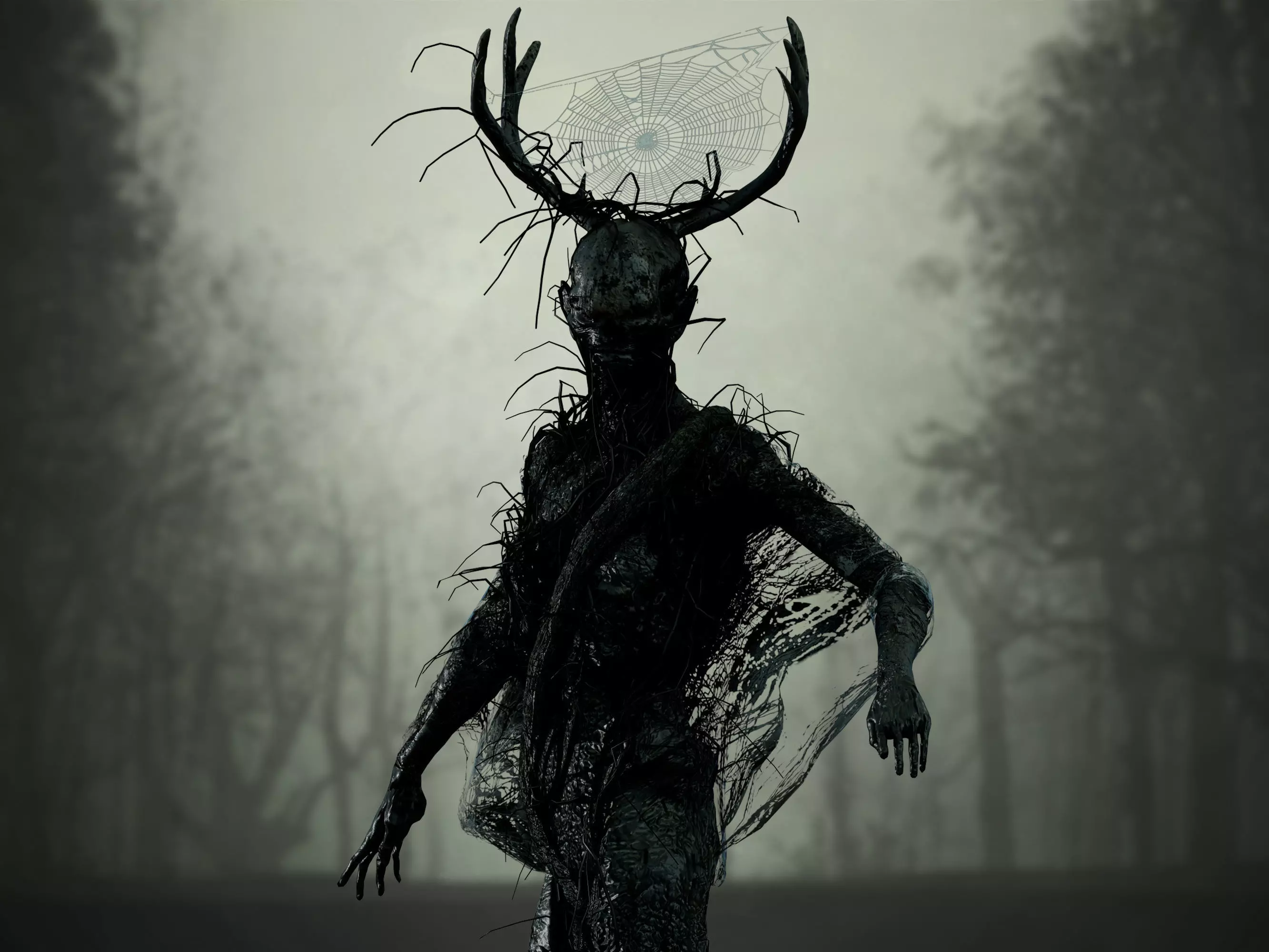 Forest Ghost Low-poly 3D model_0